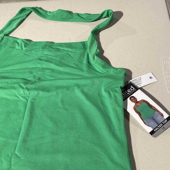 Edited by Remi Bader Women's Halter Top Plus Size 1X Green - Picture 13 of 13